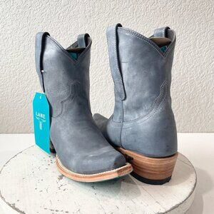 Lane EMMA JANE Womens Cowboy Bootie 6 Blue Leather Western Cowgirl Ankle Boots